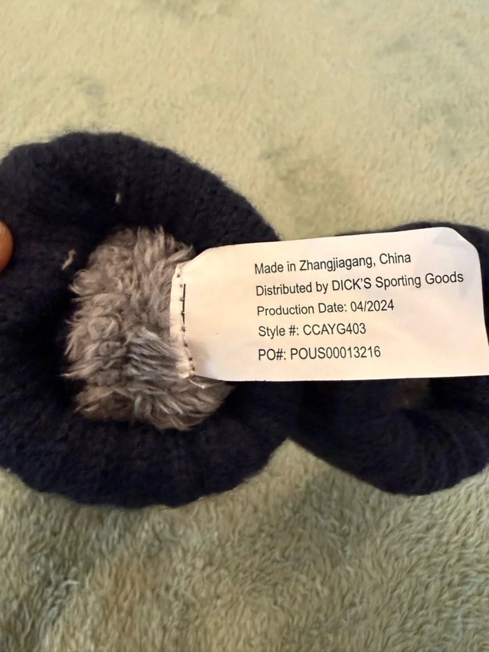 Northeast Outfitters Youth Dino Spike Mittens Navy Cozy Cabin One Size